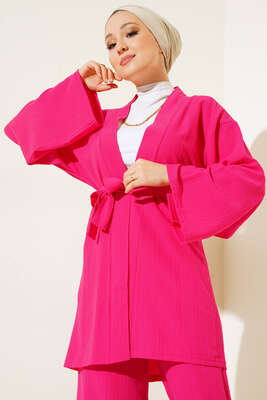 Kaş Kimonolu İkili Takım Fuşya - İKİLİ TAKIM