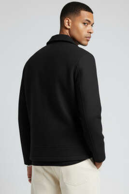 Kaşe Erkek Mont Siyah - Erkek Mont