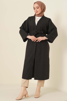 Kaşe Kimono Kaban Haki - Kaban