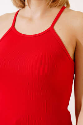 Kaşkorse Askılı Body Kırmızı - Bluz