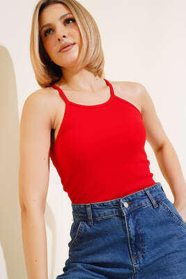 Kaşkorse Askılı Body Kırmızı 