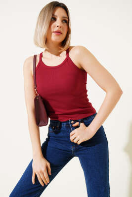 Kaşkorse Askılı Body Nar Çiçeği - Kadın Giyim Modelleri