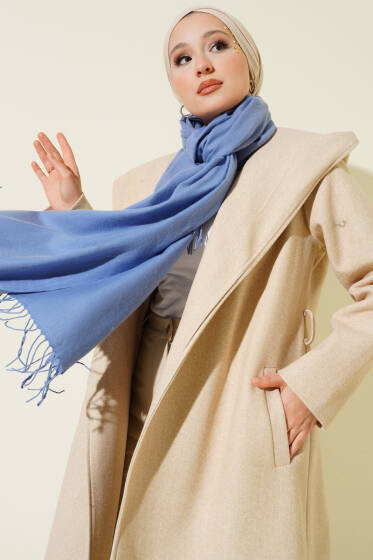 Kaşmir Omuz Şalı Bebe Mavi - Omuz Şalı