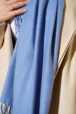 Kaşmir Omuz Şalı Bebe Mavi - Omuz Şalı