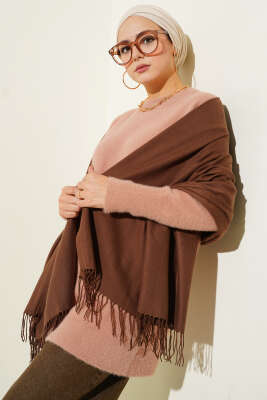 Kaşmir Omuz Şalı Kahve - Omuz Şalı