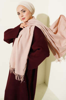 Kaşmir Omuz Şalı Latte - ASSE BONE