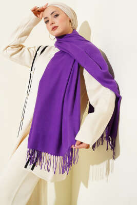 Kaşmir Omuz Şalı Mor - ASSE BONE