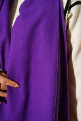 Kaşmir Omuz Şalı Mor - Omuz Şalı