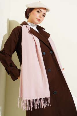 Kaşmir Omuz Şalı Pudra - Omuz Şalı