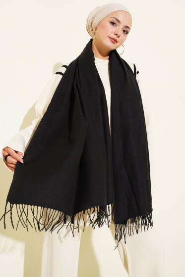 Kaşmir Omuz Şalı Siyah - Omuz Şalı