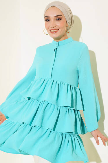 Kat Kat Detaylı Tunik Mint - Tunik