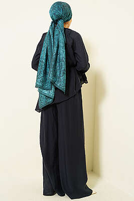 Kat Kat Fırfırlı Tunik İkili Takım Lacivert - İkili Takım