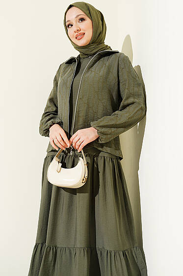 Kat Kat Tensel Jileli Takım Haki - İkili Takım