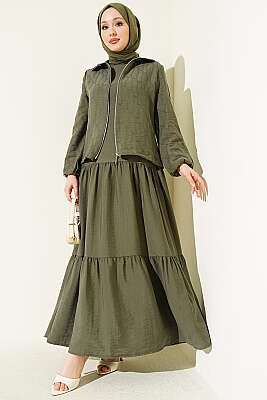 Kat Kat Tensel Jileli Takım Haki - İkili Takım