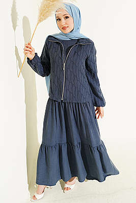 Kat Kat Tensel Jileli Takım İndigo - MUSTİ