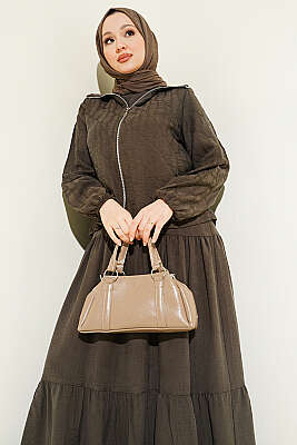 Kat Kat Tensel Jileli Takım Kahve - MUSTİ