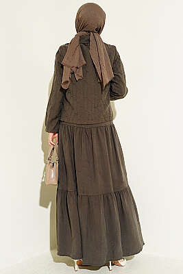 Kat Kat Tensel Jileli Takım Kahve - İkili Takım