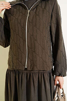 Kat Kat Tensel Jileli Takım Kahve - İkili Takım