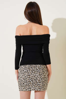 Kayık Yaka Basic Sandy Bluz Siyah - Kadın Giyim Modelleri