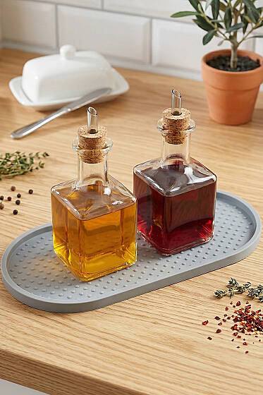 Kaymaz Silikon Çok Amaçlı Düzenleyici Mat Gri - Ev Dekorasyon