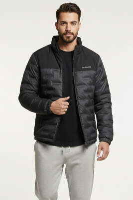 Kaz Tüylü Fermuarlı Erkek Mont Siyah - DYNAMO