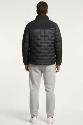 Kaz Tüylü Fermuarlı Erkek Mont Siyah - Erkek Mont