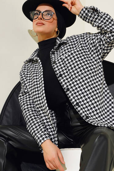 Kazayağı Cepli Gömlek Siyah - Gömlek