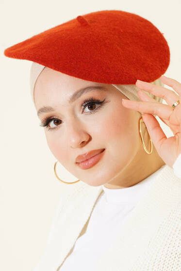 Keçe Basic Ressam Şapka Kiremit - Şapka