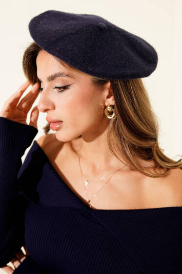 Keçe Basic Ressam Şapka Lacivert - Şapka