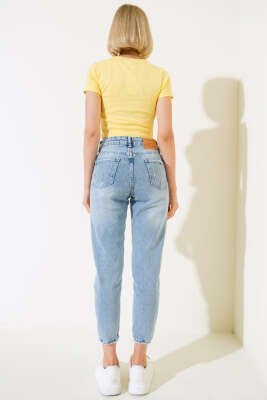 Kedi Baskılı Crop Sarı - Kadın Giyim Modelleri