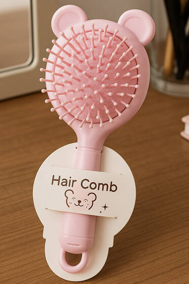 Kedi Figürlü Tarak Pudra - Saç Aksesuarları