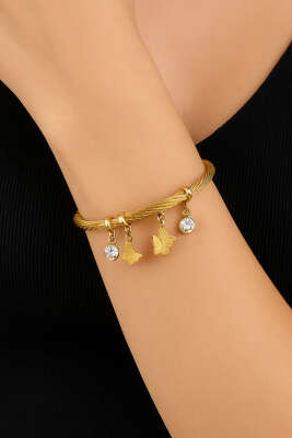 Kelebek Detaylı Charm Bileklik - Bileklik