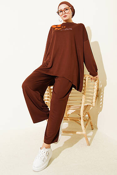 Kelebek İşlemeli İkili Takım Kahve - İkili Takım