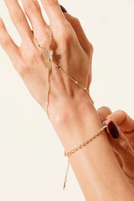 Kelebek Taşlı Şahmeran Gold - KONYALI BİJUTERİ