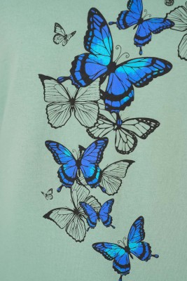 Kelebekler Serisi Tunik Mint - Tunik