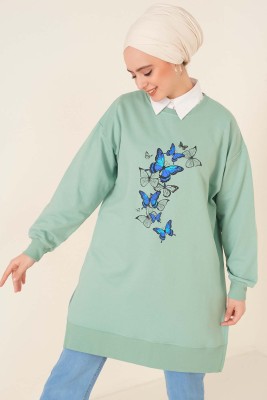 Kelebekler Serisi Tunik Mint - Tunik
