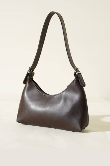 Kemer Askılı Baget Çanta Acı Kahve - Kol Çantası