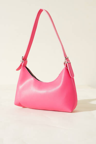 Kemer Askılı Baget Çanta Fusya - Kol Çantası