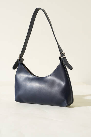 Kemer Askılı Baget Çanta Lacivert - Kol Çantası