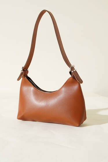 Kemer Askılı Baget Çanta Taba - Kol Çantası