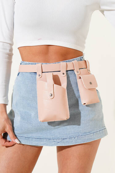 Kemer Çanta Pudra - Bel Çantası