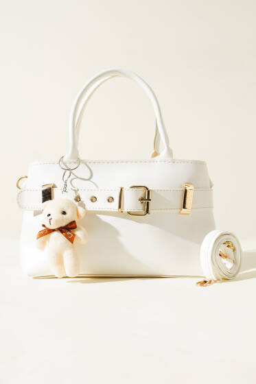 Kemer Detaylı Çanta Ekru - Kol Çantası