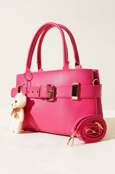 Kemer Detaylı Çanta Fusya - Kol Çantası