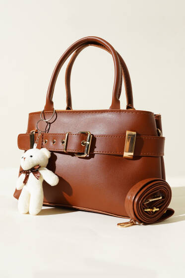 Kemer Detaylı Çanta Taba - Kol Çantası