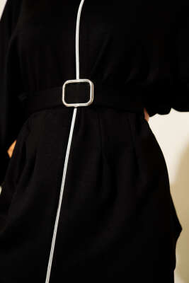 Kemer Tokalı Fermuarlı Loyşa İkili Takım Siyah - İkili Takım