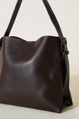 Kemer Tokalı Kol Çanta Acı Kahve - Kol Çantası