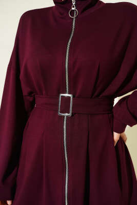 Kemer Tokalı Pensli İkili Takım Bordo - İkili Takım