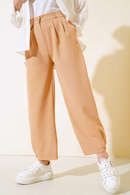 Kemeri Biritli Çizgili Pantolon Latte - 300-500 TL Ürünler