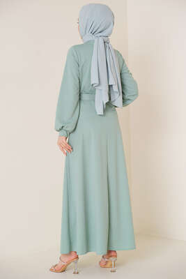 Kemerli Basic Elbise Mint - Elbise