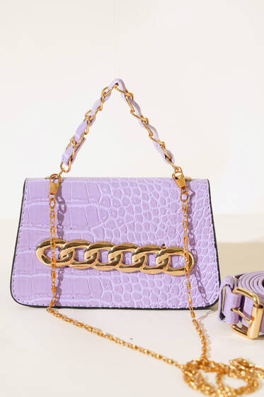 Kemerli Bel Çantası Lila - Bel Çantası